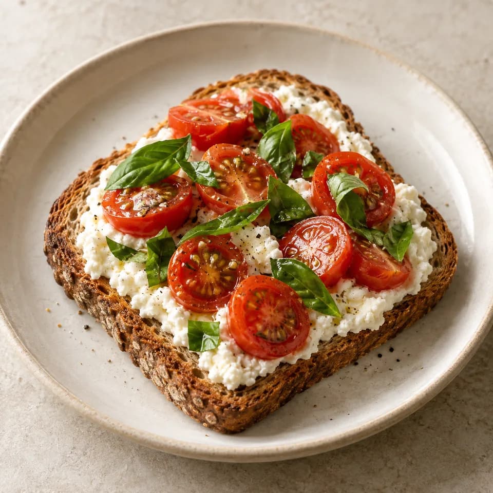 Ricotta Tomato Basil Toast