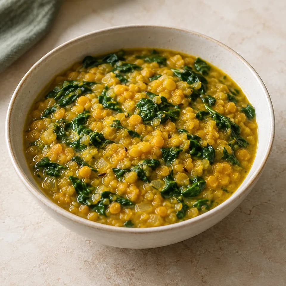 Spinach Red Lentil Dal