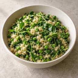 Quinoa Pea Shoot Salad