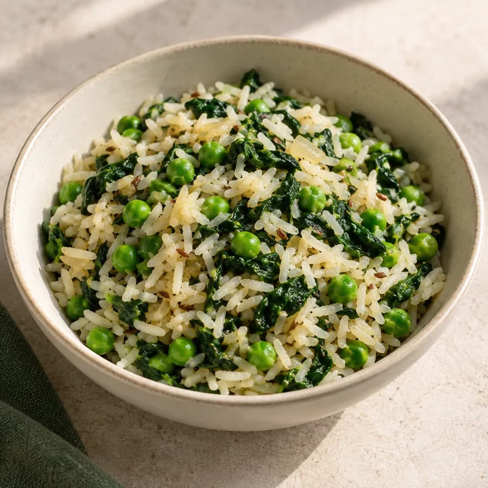 Spinach Pea Rice